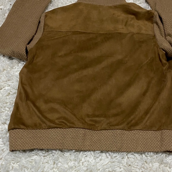 209 wst Brown Women's  zipper and button up bomber jacket VGUC business casual - Picture 13 of 16